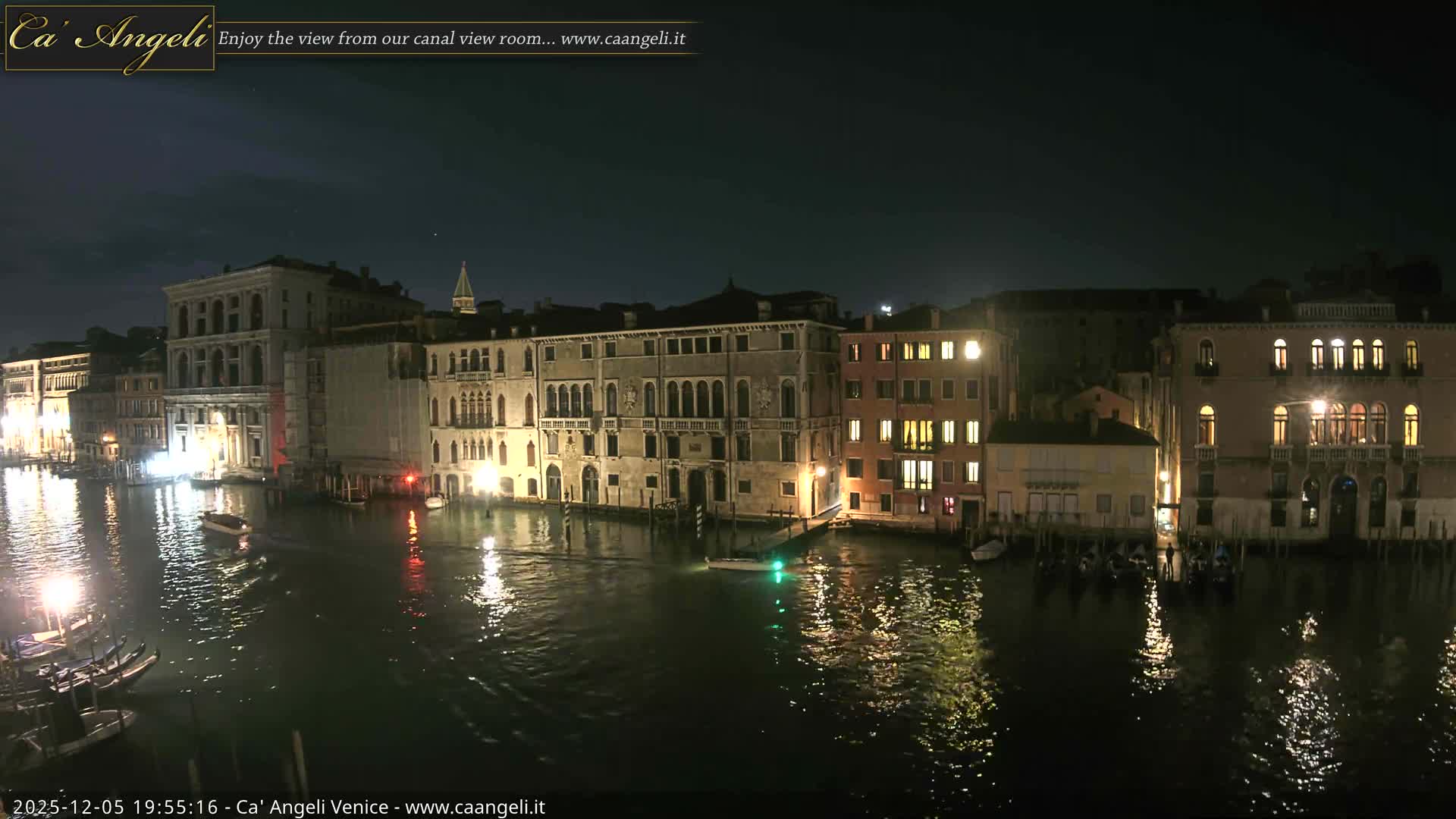 Venice Boats in Grand Canal Live Cam - Venice, Veneto, Italy