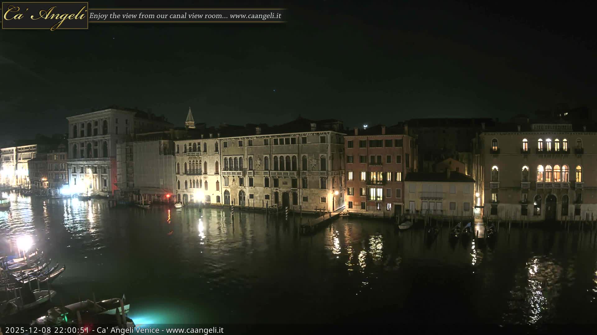 Venice Boats in Grand Canal Live Cam - Venice, Veneto, Italy