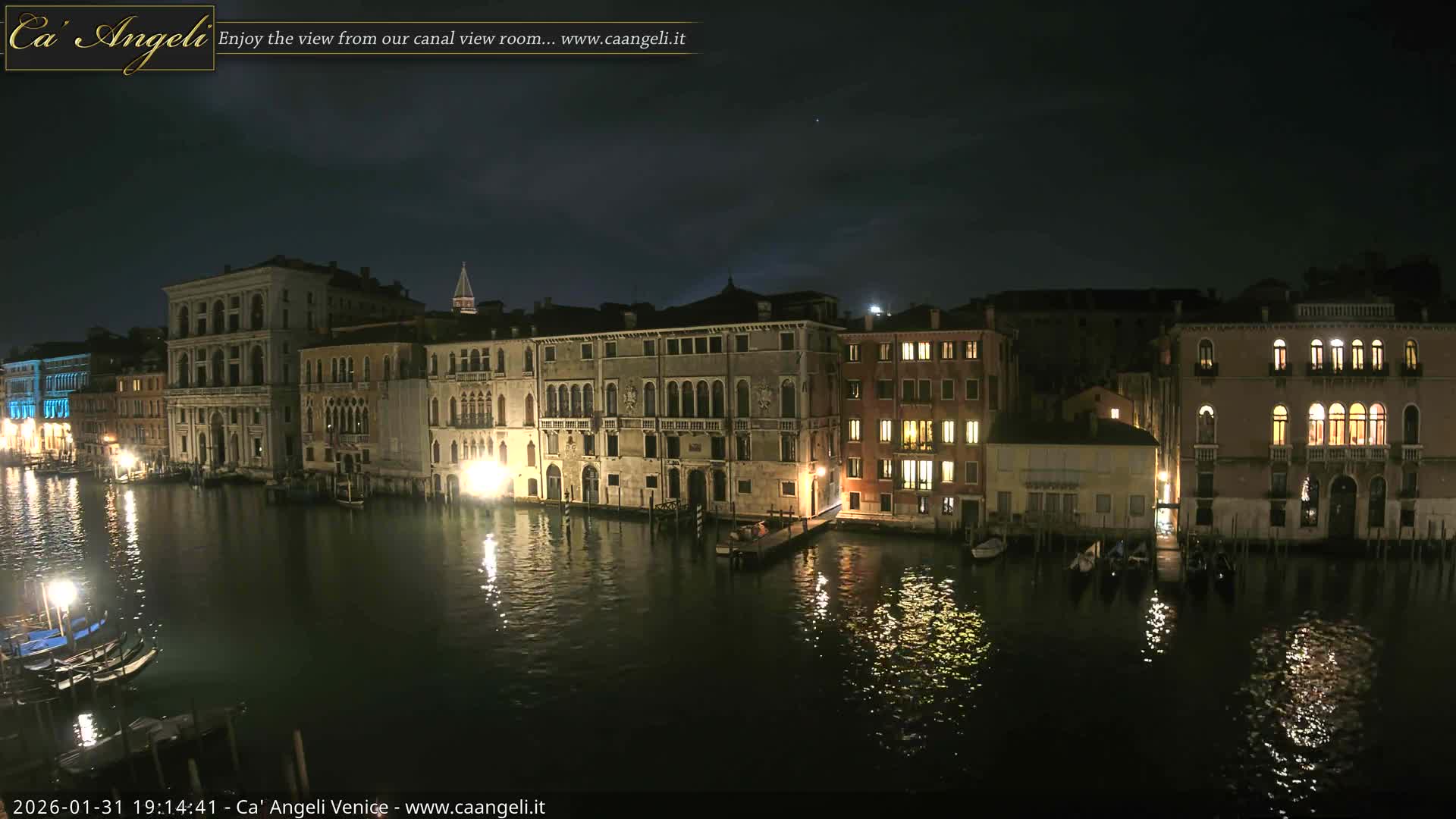 Venice Boats in Grand Canal Live Cam - Venice, Veneto, Italy