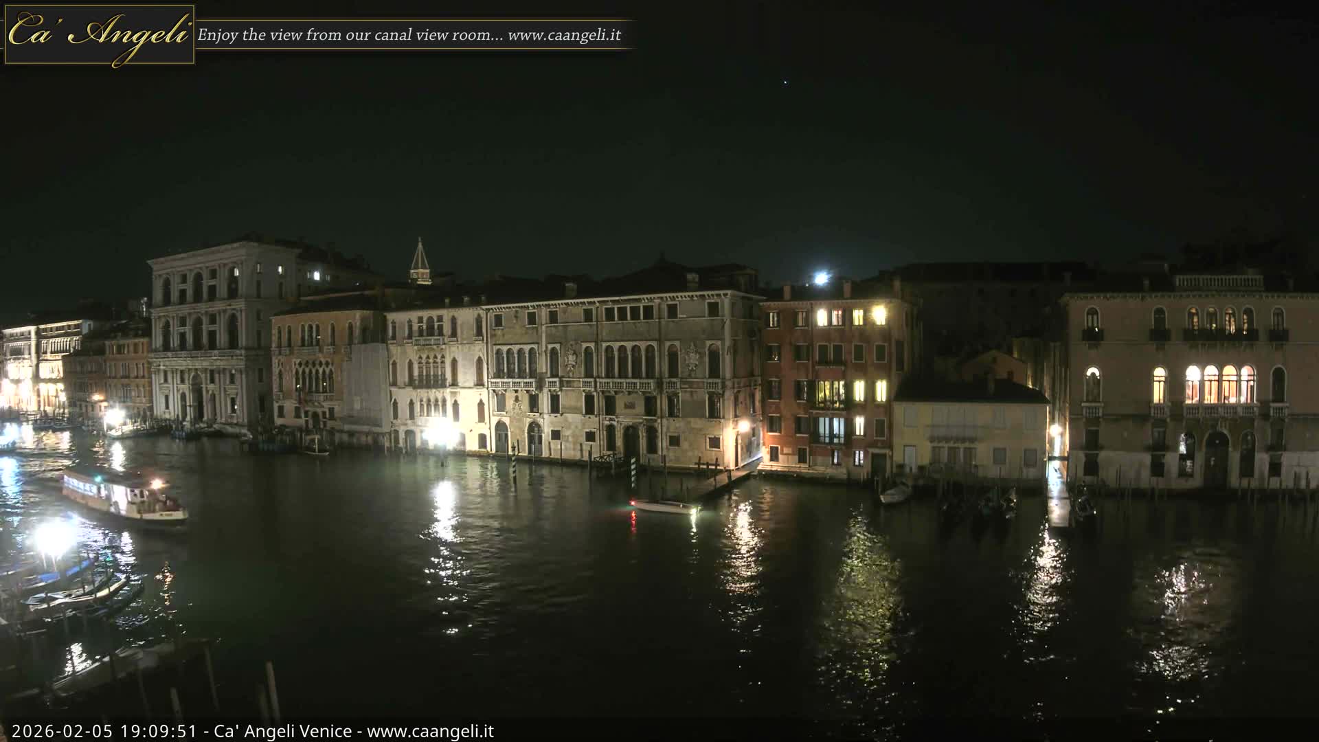 Venice Boats in Grand Canal Live Cam - Venice, Veneto, Italy