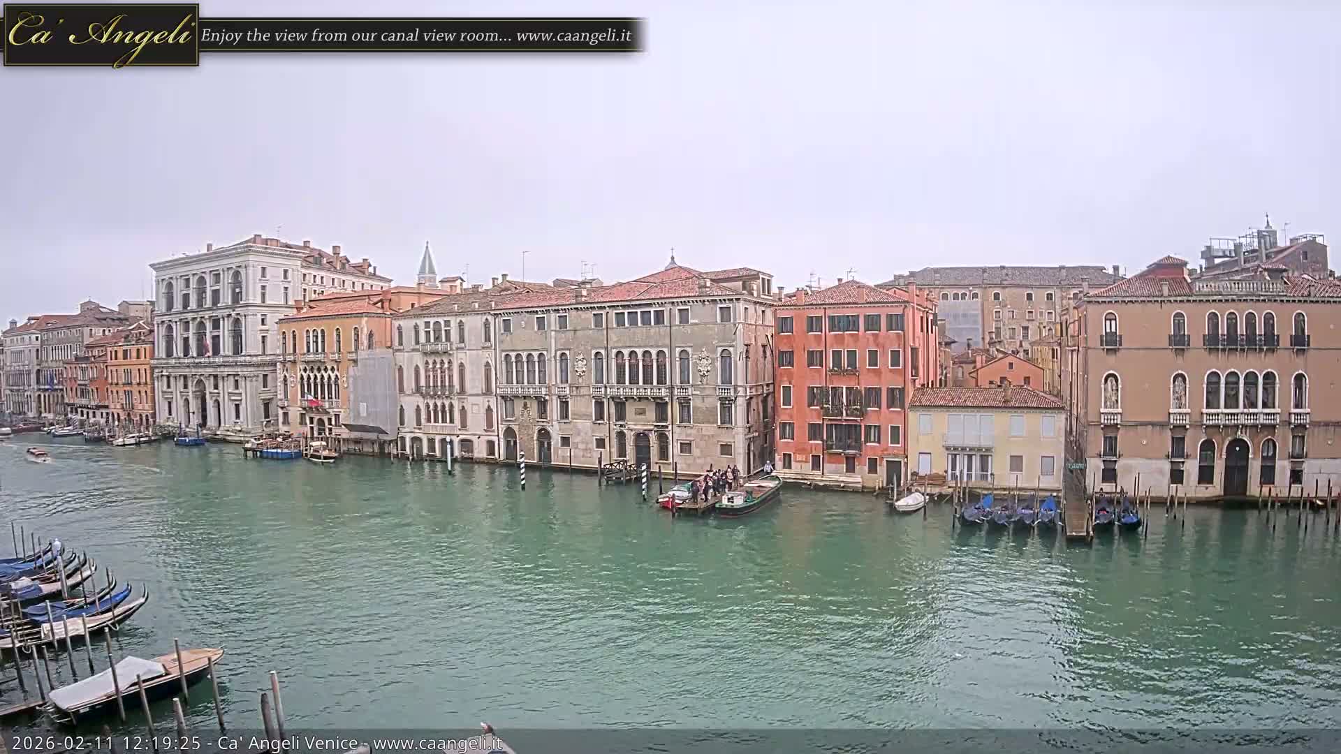 Venice Boats in Grand Canal Live Cam - Venice, Veneto, Italy