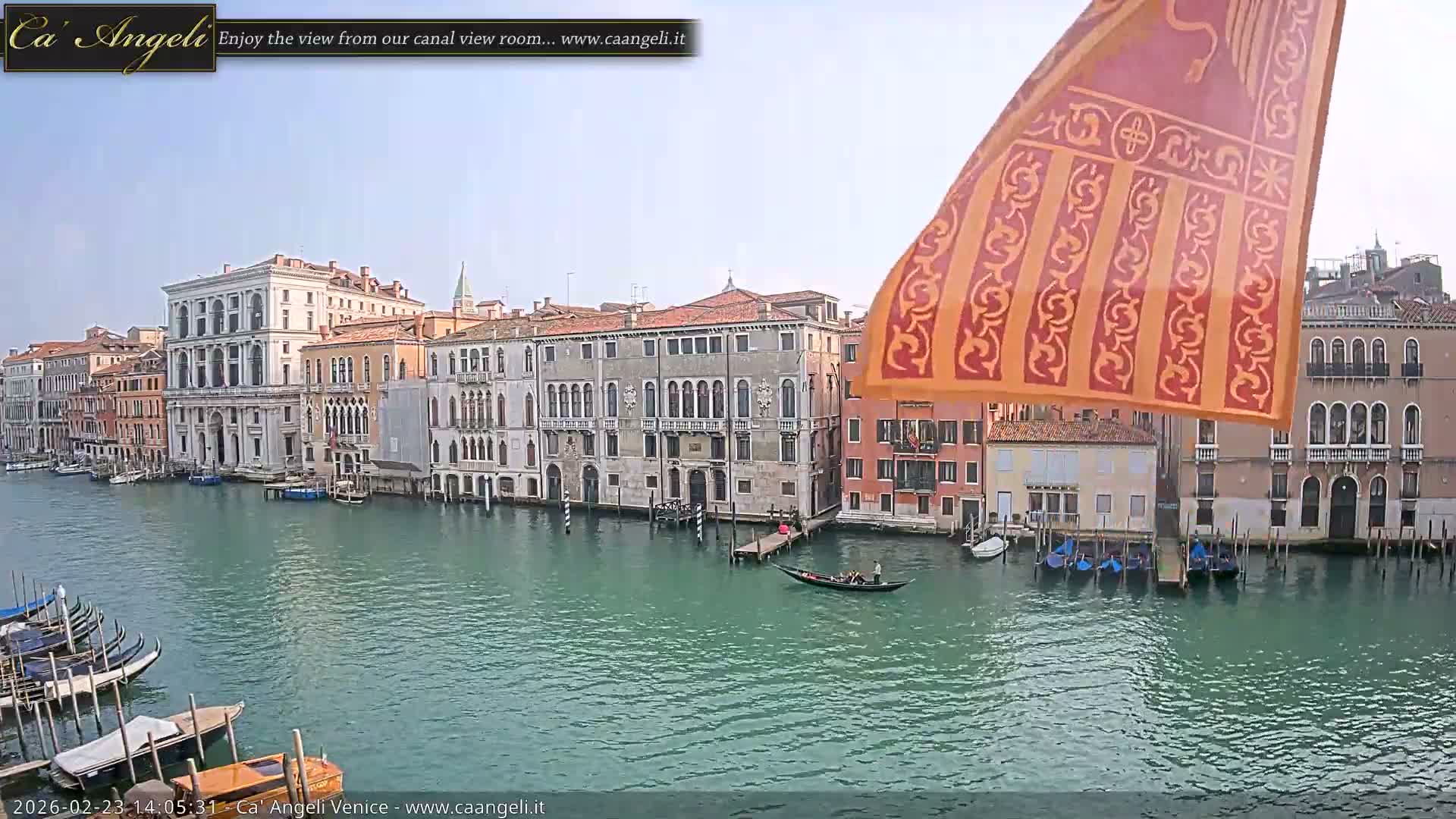 Venice Boats in Grand Canal Live Cam - Venice, Veneto, Italy