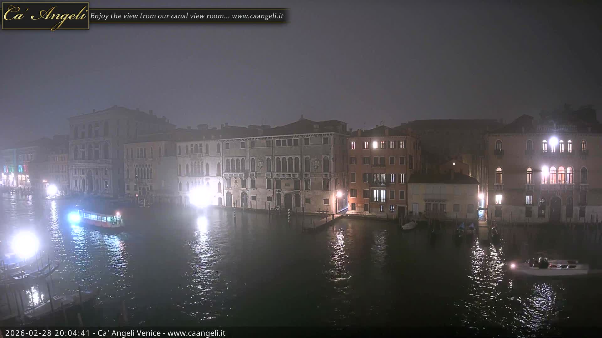 Venice Boats in Grand Canal Live Cam - Venice, Veneto, Italy