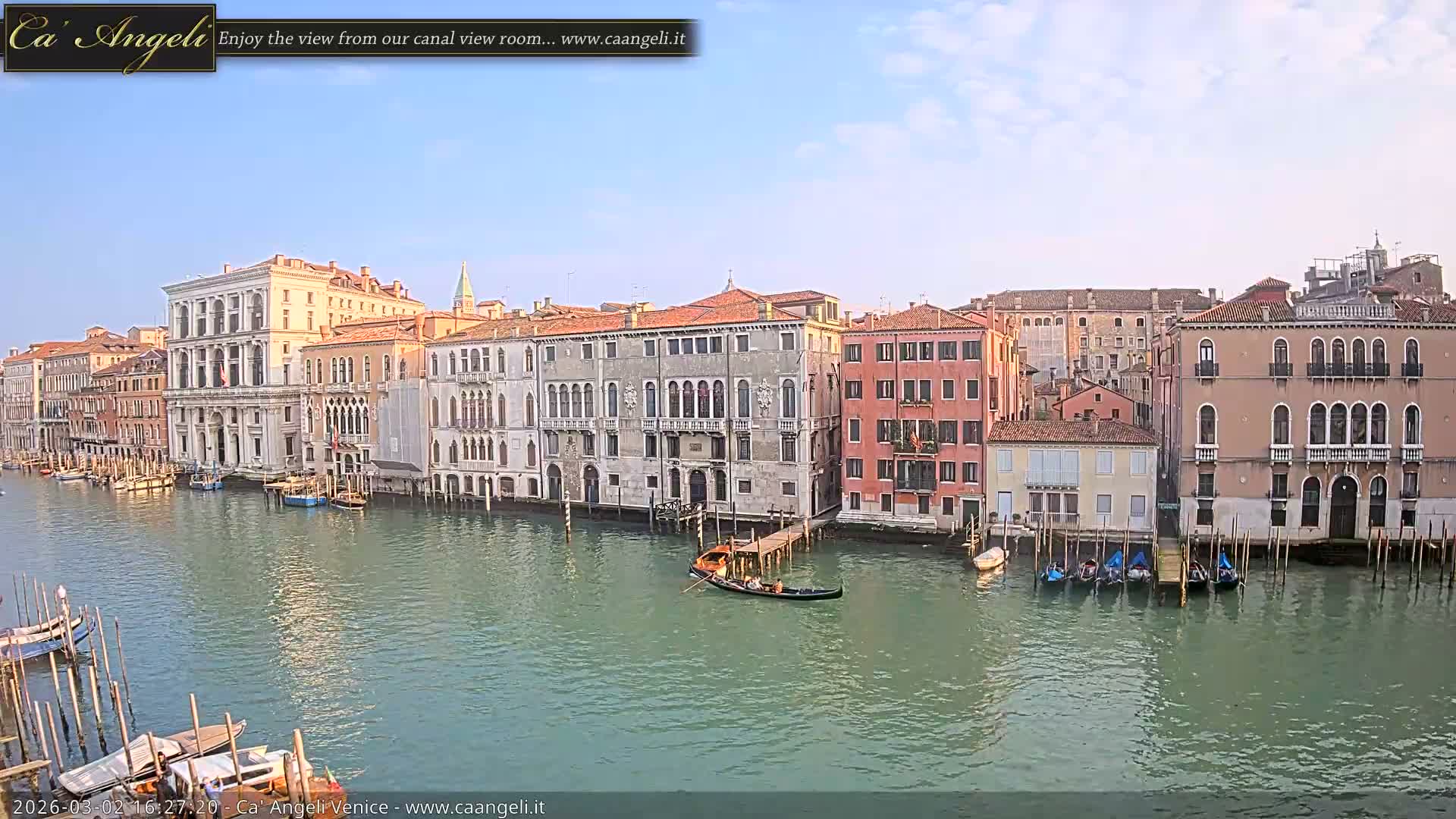 Venice Boats in Grand Canal Live Cam - Venice, Veneto, Italy