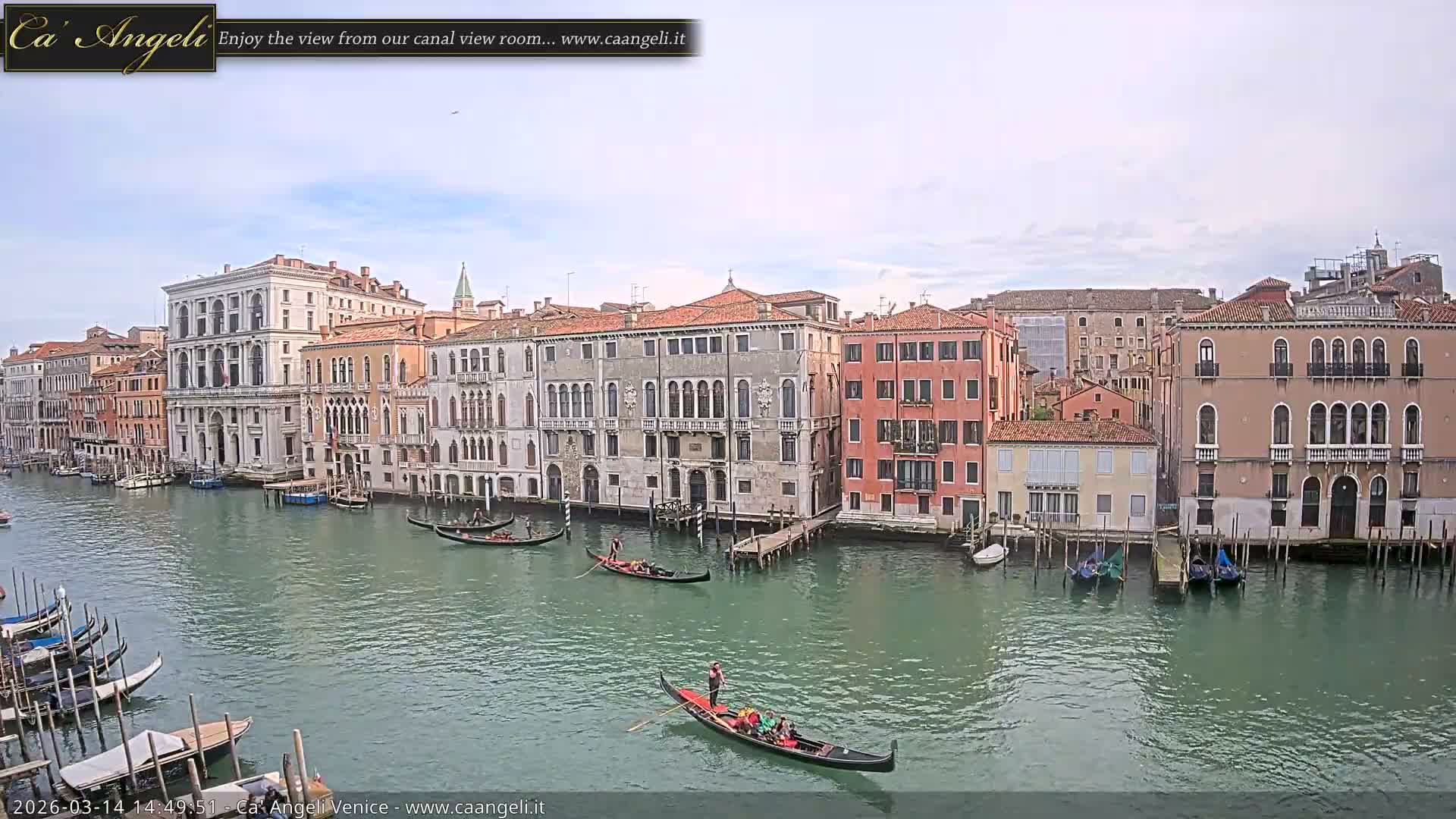 Venice Boats in Grand Canal Live Cam - Venice, Veneto, Italy