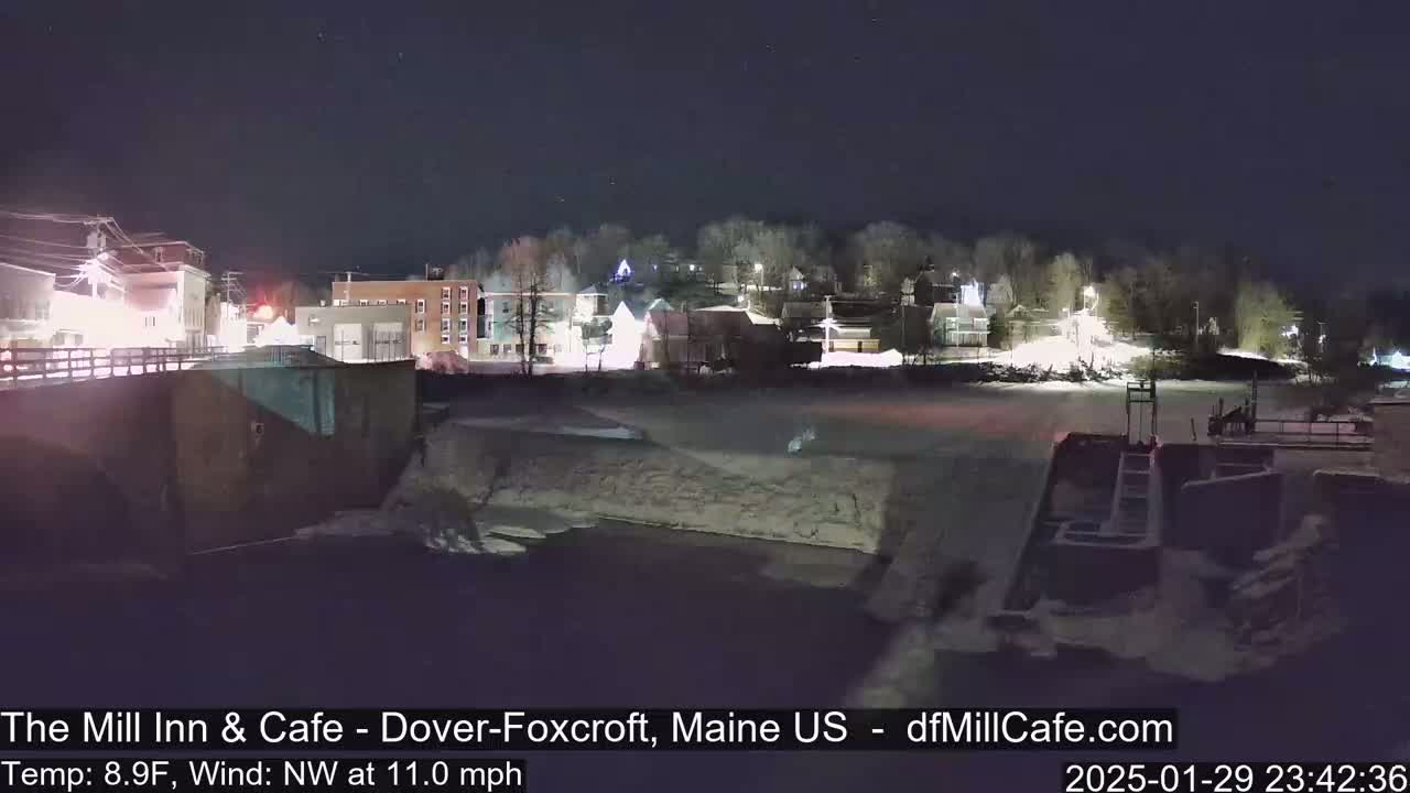 Mayo Mill Dam Live Cam  - Dover-Foxcroft, Maine , USA