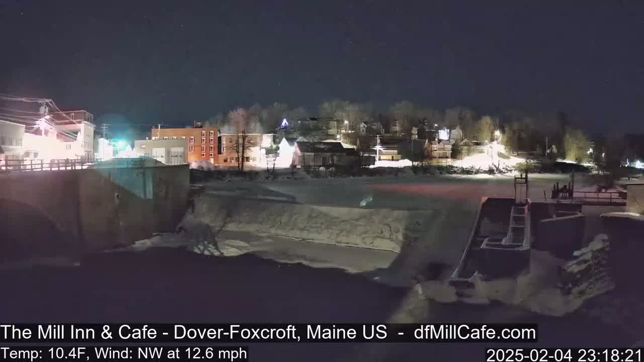 Mayo Mill Dam Live Cam  - Dover-Foxcroft, Maine , USA