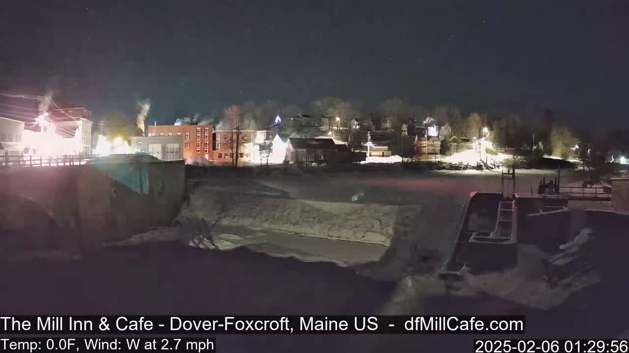 Mayo Mill Dam Live Cam  - Dover-Foxcroft, Maine , USA