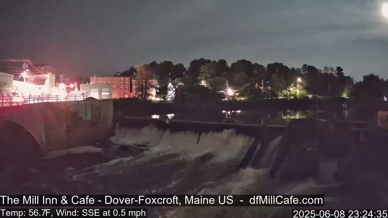 Mayo Mill Dam Live Cam  - Dover-Foxcroft, Maine , USA
