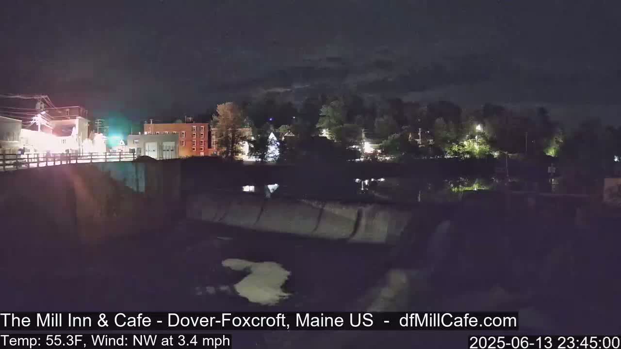Mayo Mill Dam Live Cam  - Dover-Foxcroft, Maine , USA