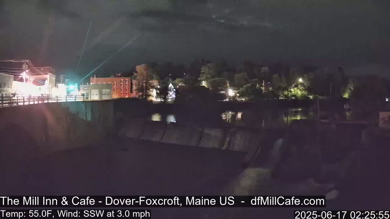 Mayo Mill Dam Live Cam  - Dover-Foxcroft, Maine , USA