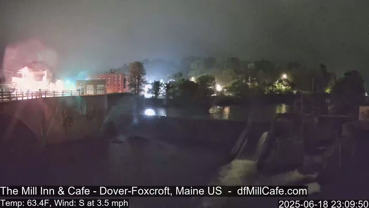 Mayo Mill Dam Live Cam  - Dover-Foxcroft, Maine , USA