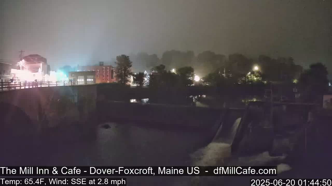 Mayo Mill Dam Live Cam  - Dover-Foxcroft, Maine , USA