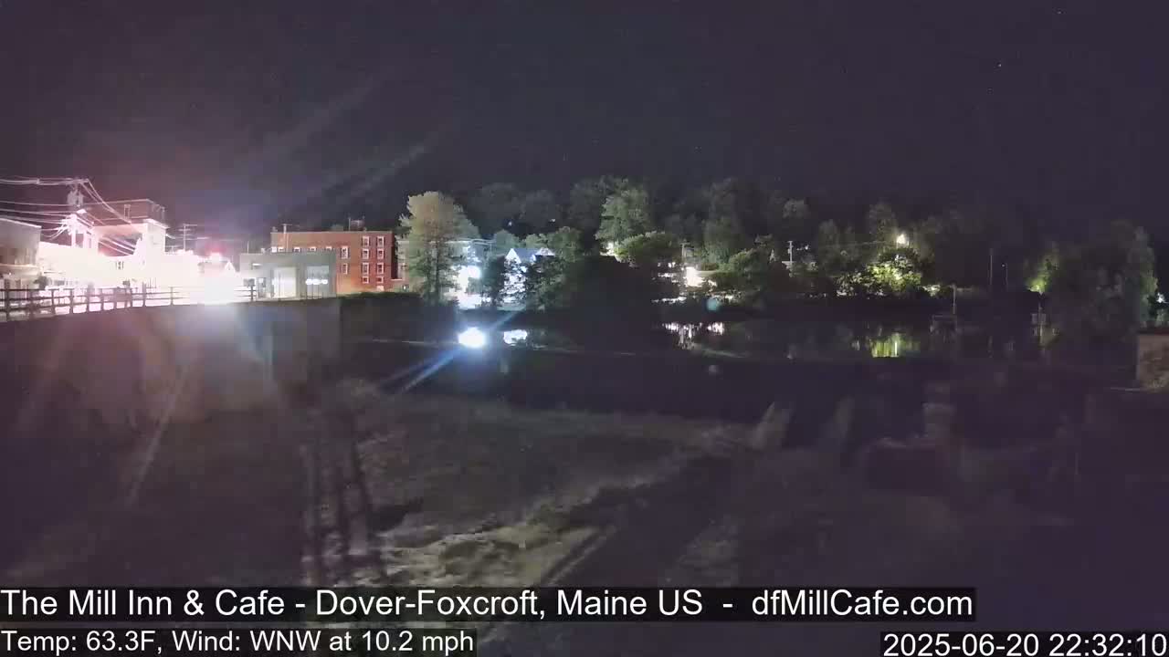 Mayo Mill Dam Live Cam  - Dover-Foxcroft, Maine , USA