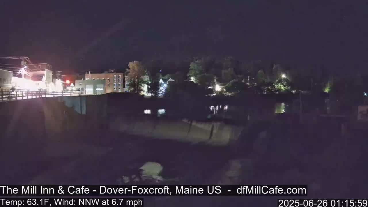 Mayo Mill Dam Live Cam  - Dover-Foxcroft, Maine , USA