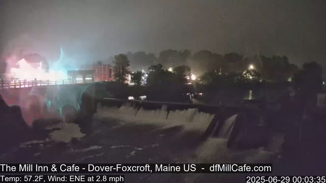 Mayo Mill Dam Live Cam  - Dover-Foxcroft, Maine , USA