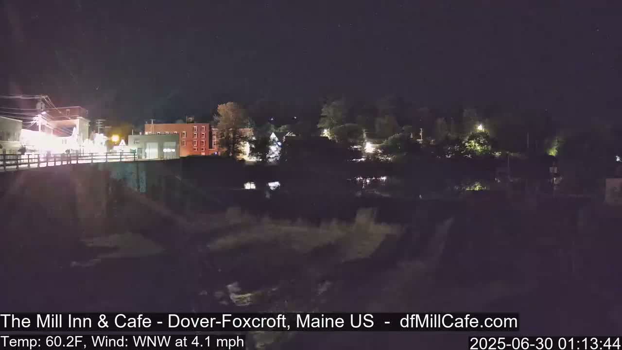 Mayo Mill Dam Live Cam  - Dover-Foxcroft, Maine , USA