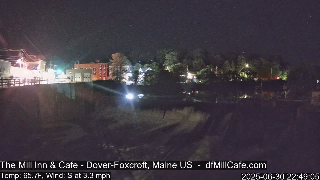 Mayo Mill Dam Live Cam  - Dover-Foxcroft, Maine , USA