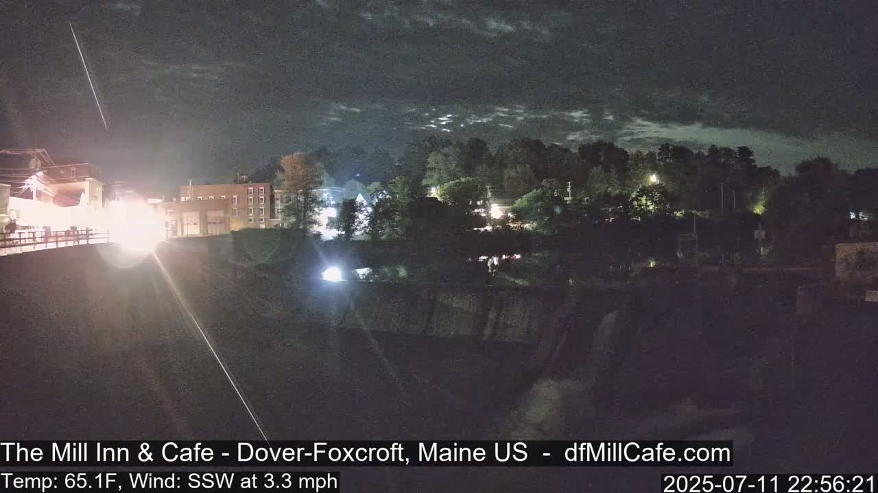 Mayo Mill Dam Live Cam  - Dover-Foxcroft, Maine , USA