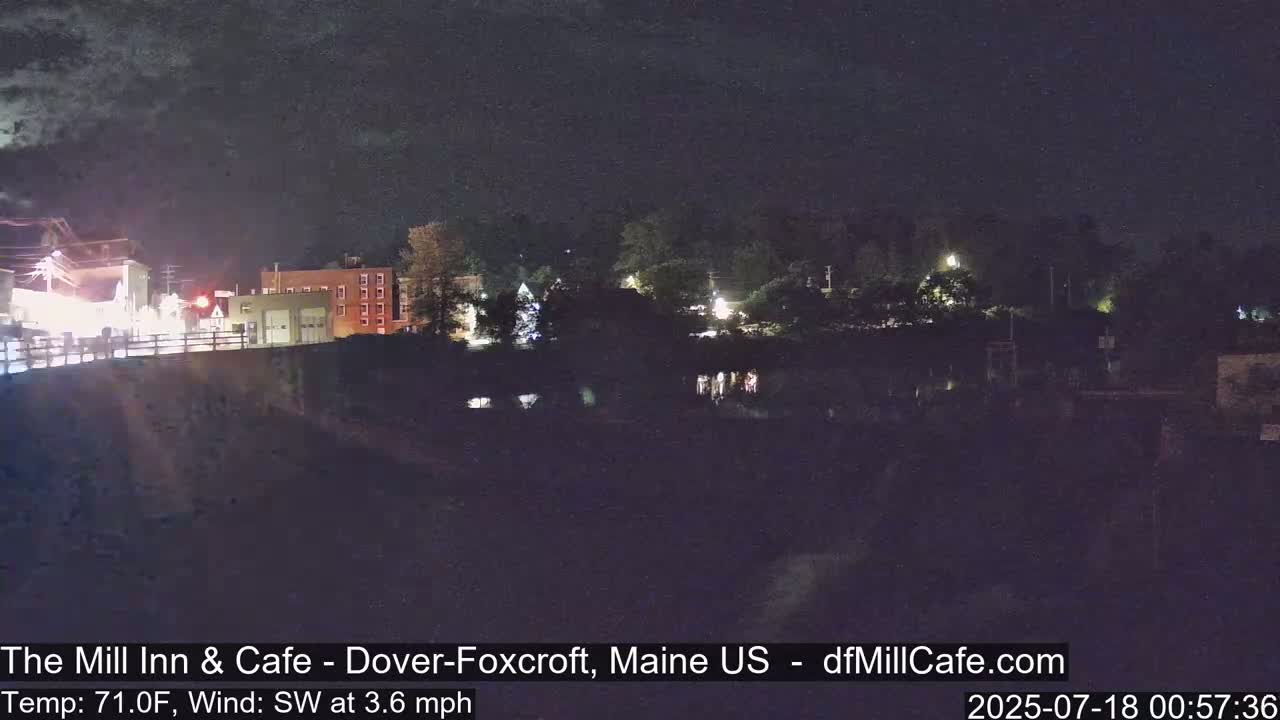 Mayo Mill Dam Live Cam  - Dover-Foxcroft, Maine , USA