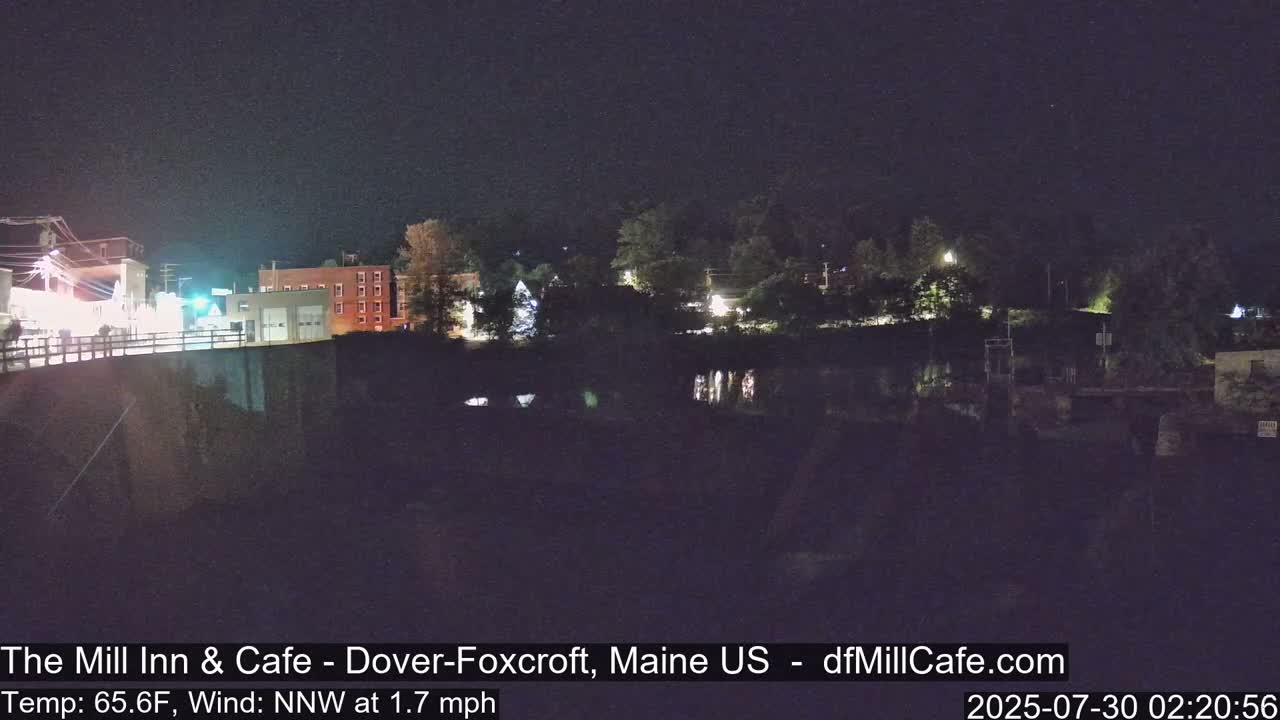 Mayo Mill Dam Live Cam  - Dover-Foxcroft, Maine , USA