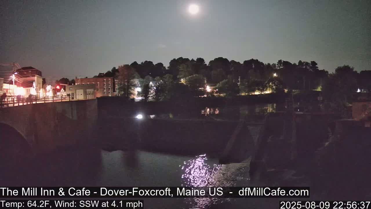 Mayo Mill Dam Live Cam  - Dover-Foxcroft, Maine , USA