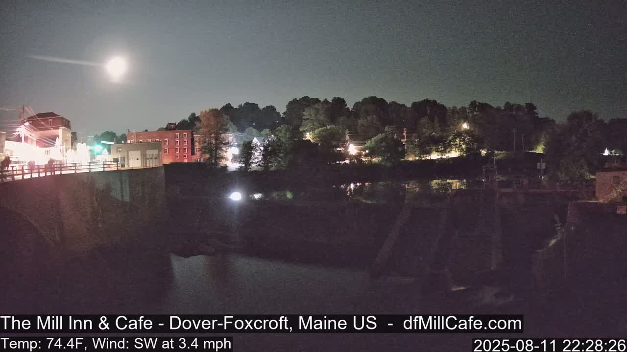 Mayo Mill Dam Live Cam  - Dover-Foxcroft, Maine , USA