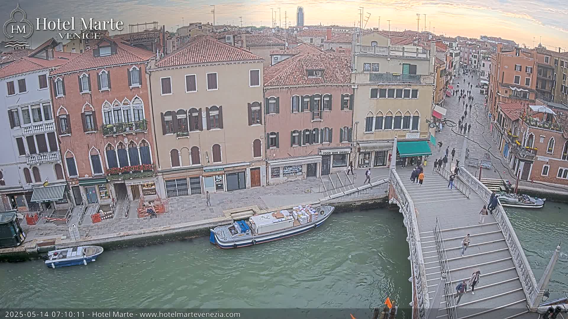 Venice , Ponte delle Guglie Bridge in Canal of Cannaregio - Venice, Veneto, Italy