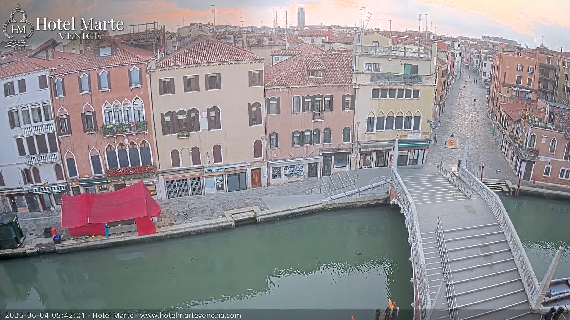 Venice , Ponte delle Guglie Bridge in Canal of Cannaregio - Venice, Veneto, Italy