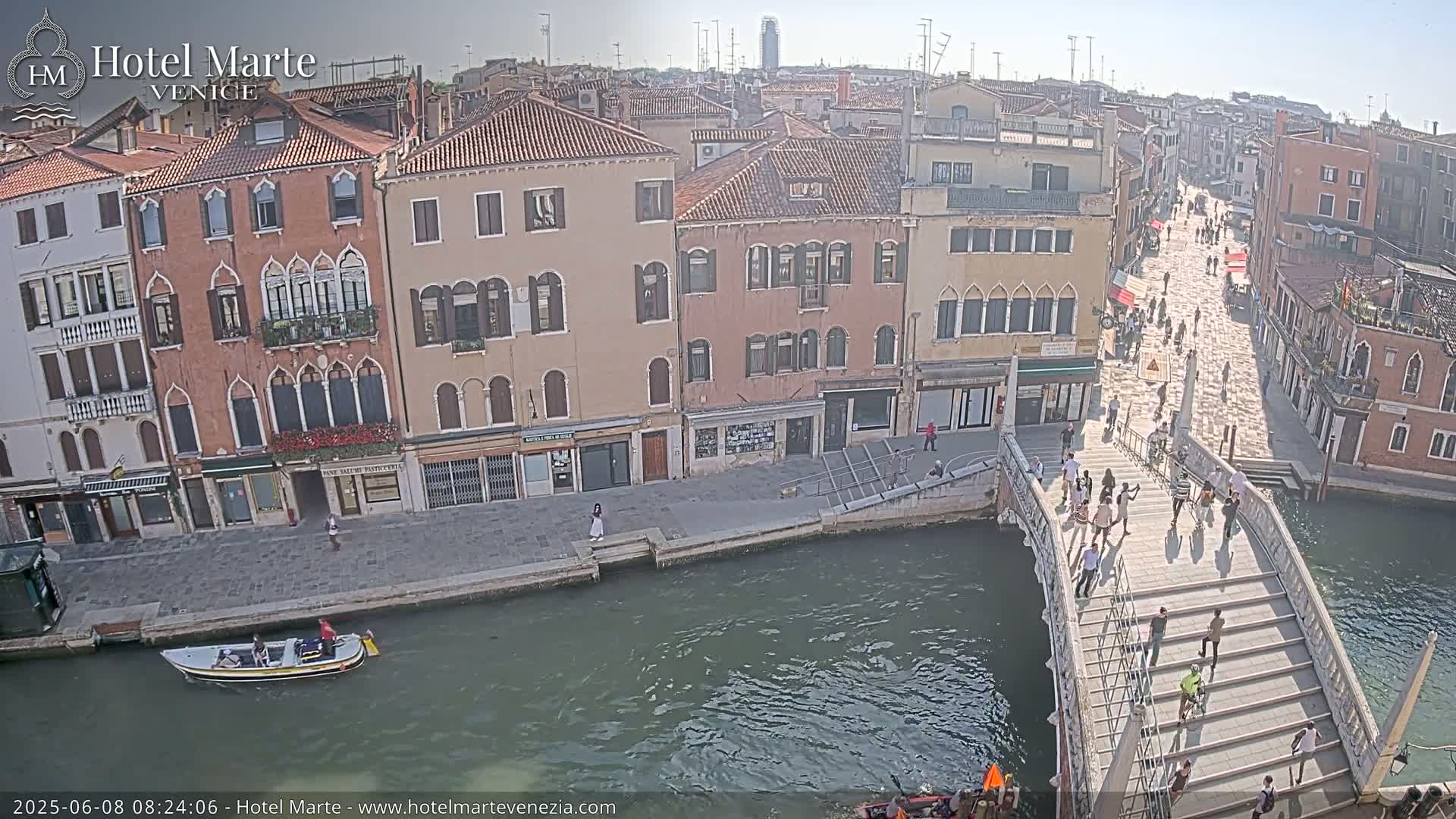 Venice , Ponte delle Guglie Bridge in Canal of Cannaregio - Venice, Veneto, Italy