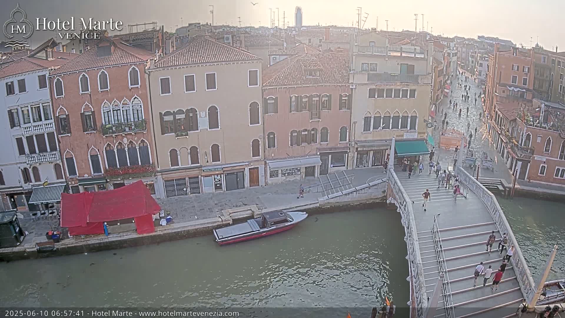 Venice , Ponte delle Guglie Bridge in Canal of Cannaregio - Venice, Veneto, Italy