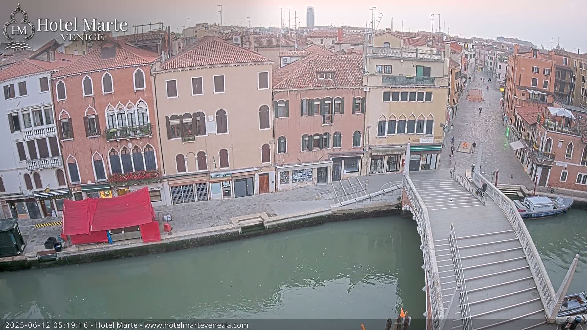 Venice , Ponte delle Guglie Bridge in Canal of Cannaregio - Venice, Veneto, Italy