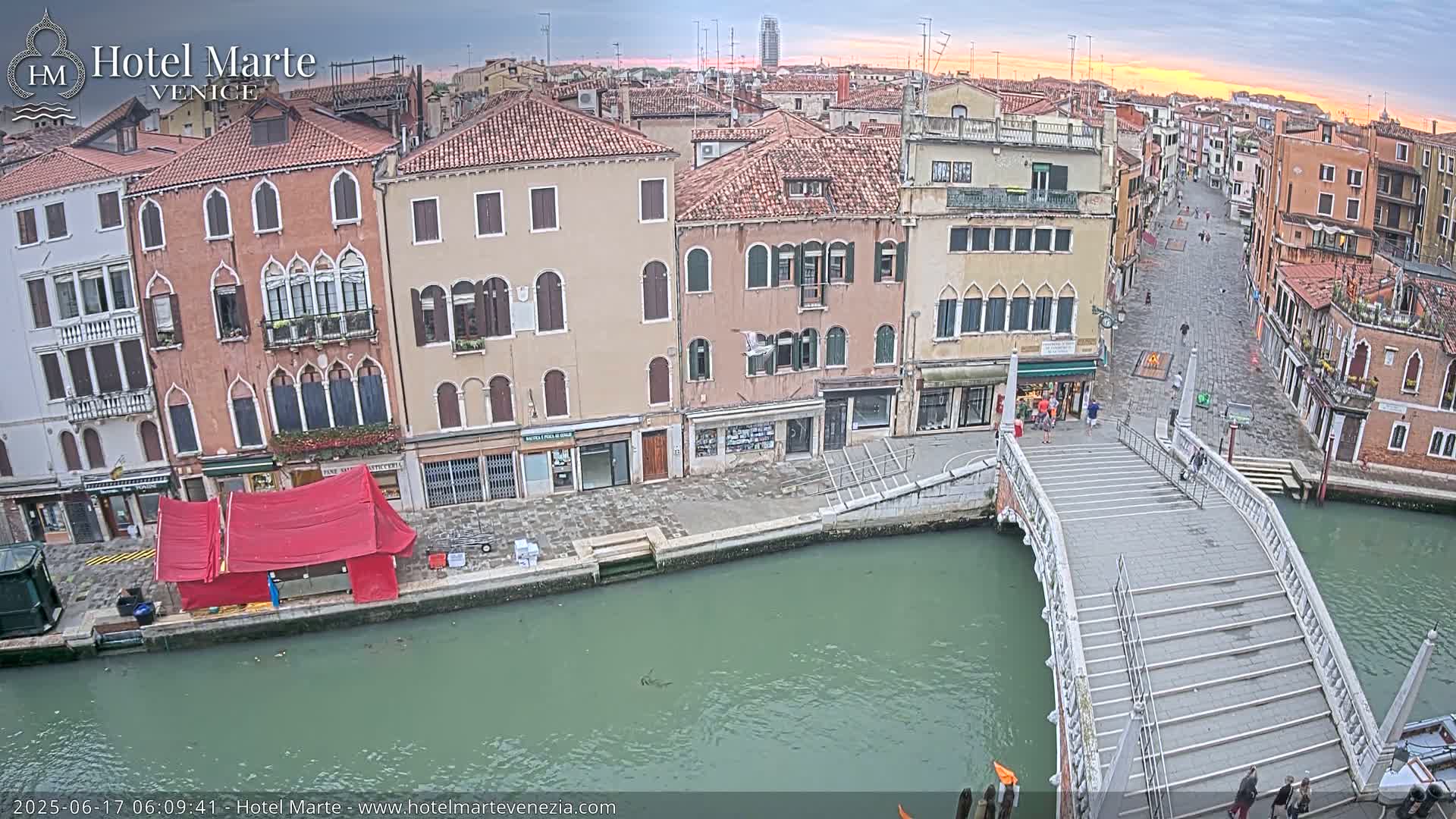 Venice , Ponte delle Guglie Bridge in Canal of Cannaregio - Venice, Veneto, Italy