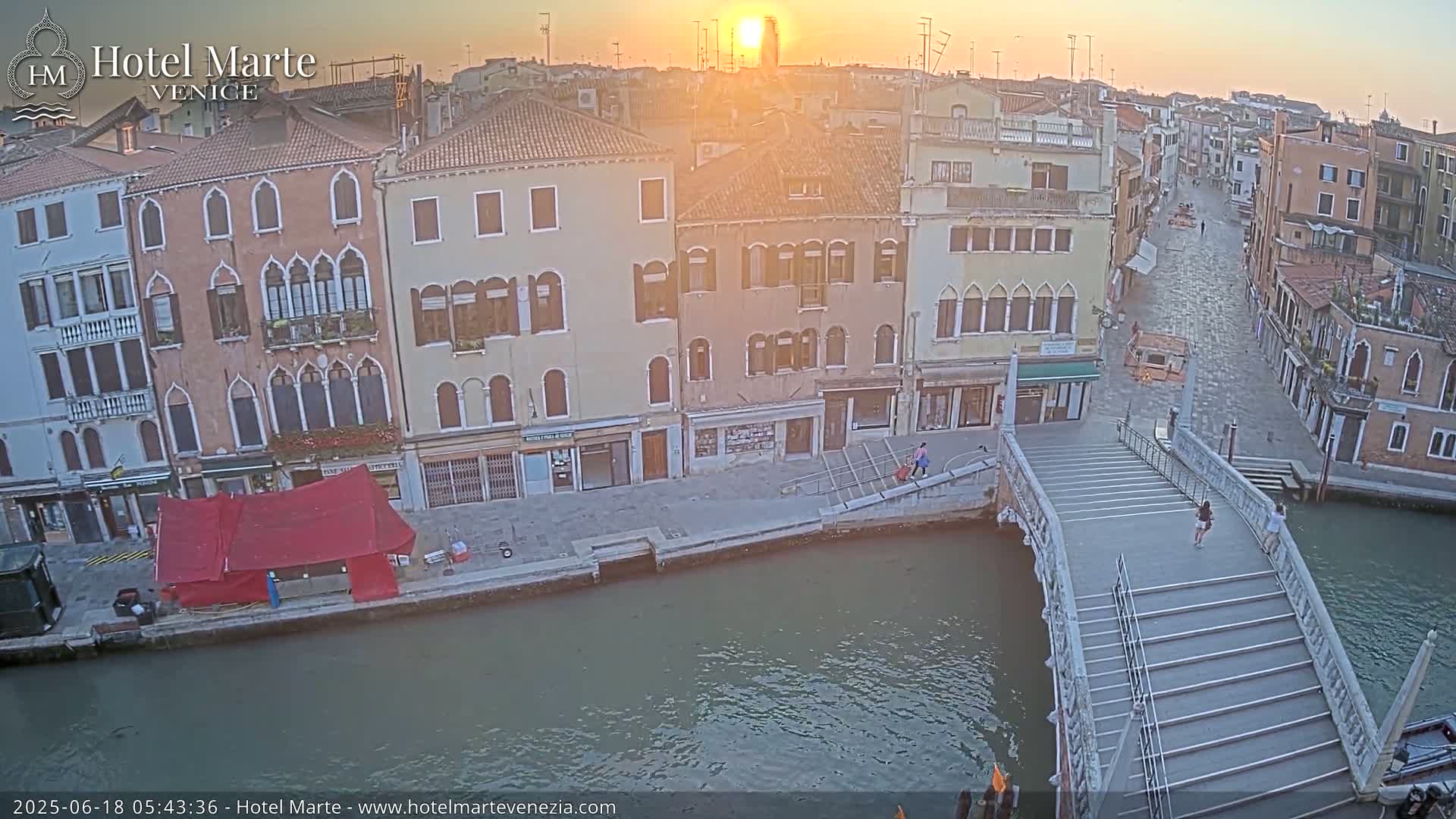 Venice , Ponte delle Guglie Bridge in Canal of Cannaregio - Venice, Veneto, Italy