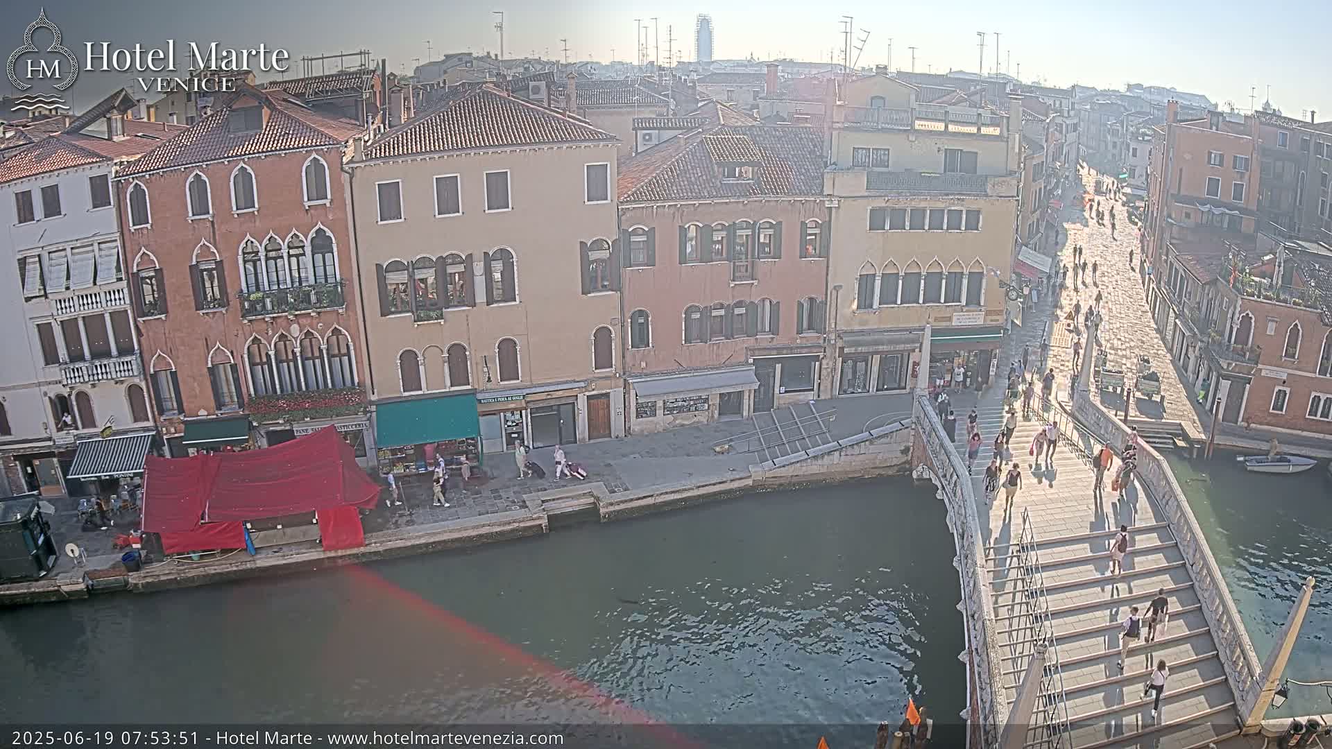 Venice , Ponte delle Guglie Bridge in Canal of Cannaregio - Venice, Veneto, Italy