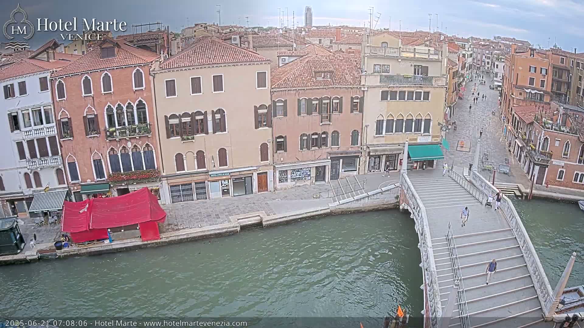 Venice , Ponte delle Guglie Bridge in Canal of Cannaregio - Venice, Veneto, Italy