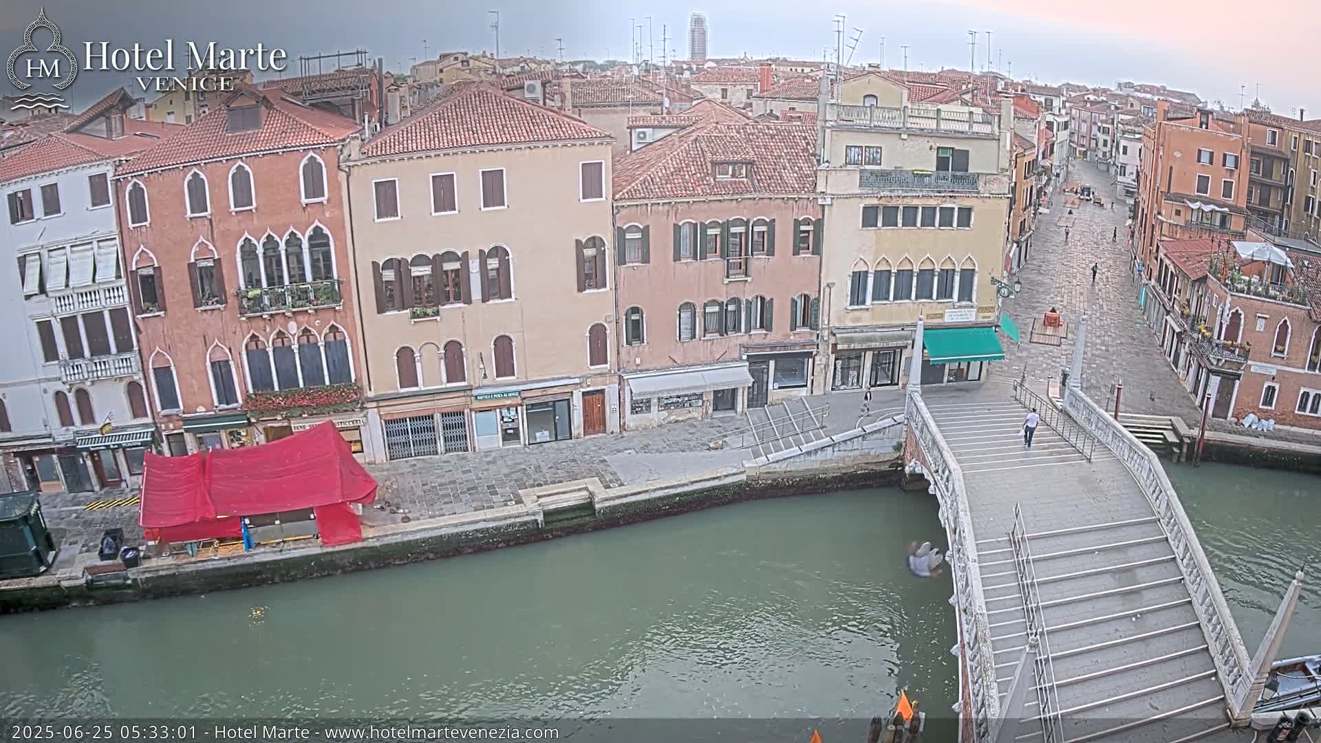 Venice , Ponte delle Guglie Bridge in Canal of Cannaregio - Venice, Veneto, Italy