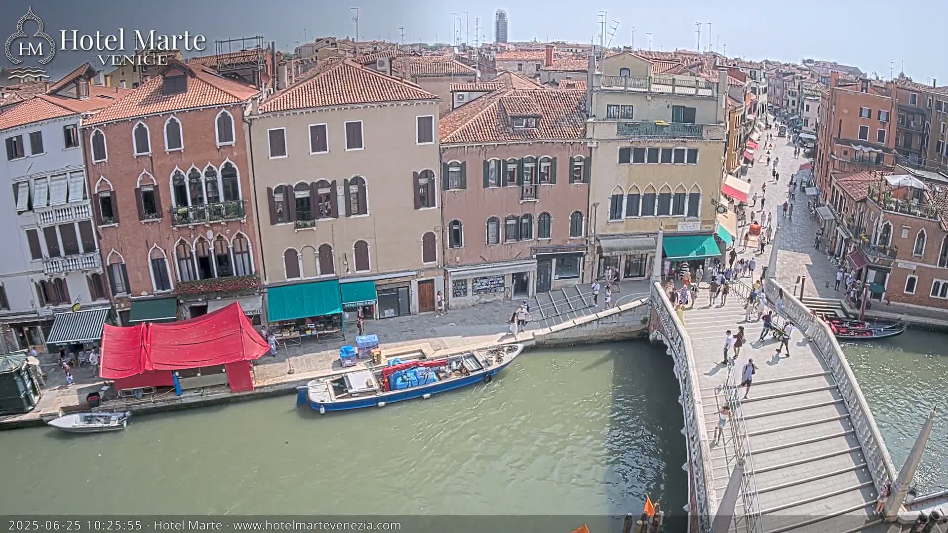 Venice , Ponte delle Guglie Bridge in Canal of Cannaregio - Venice, Veneto, Italy