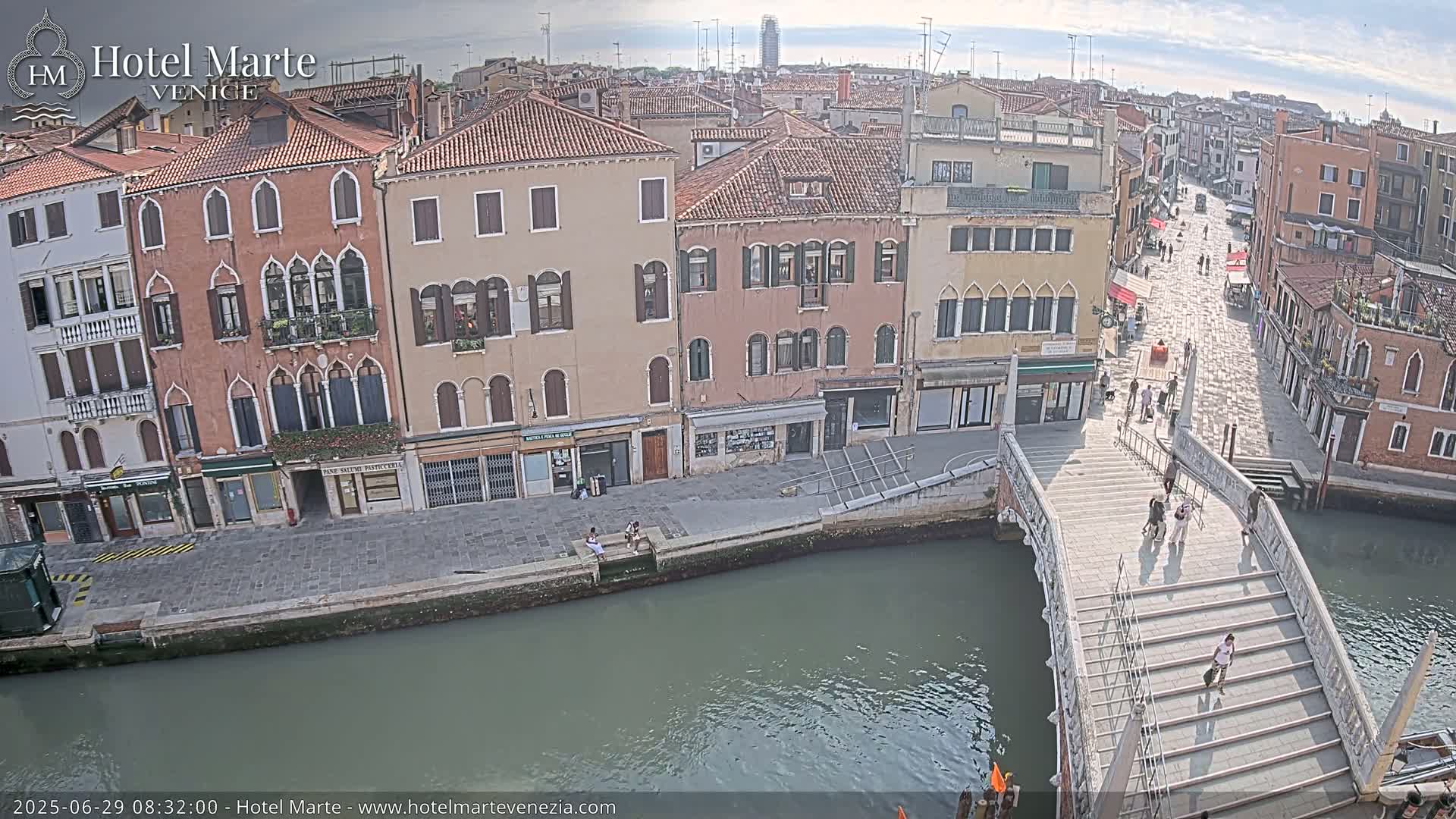 Venice , Ponte delle Guglie Bridge in Canal of Cannaregio - Venice, Veneto, Italy