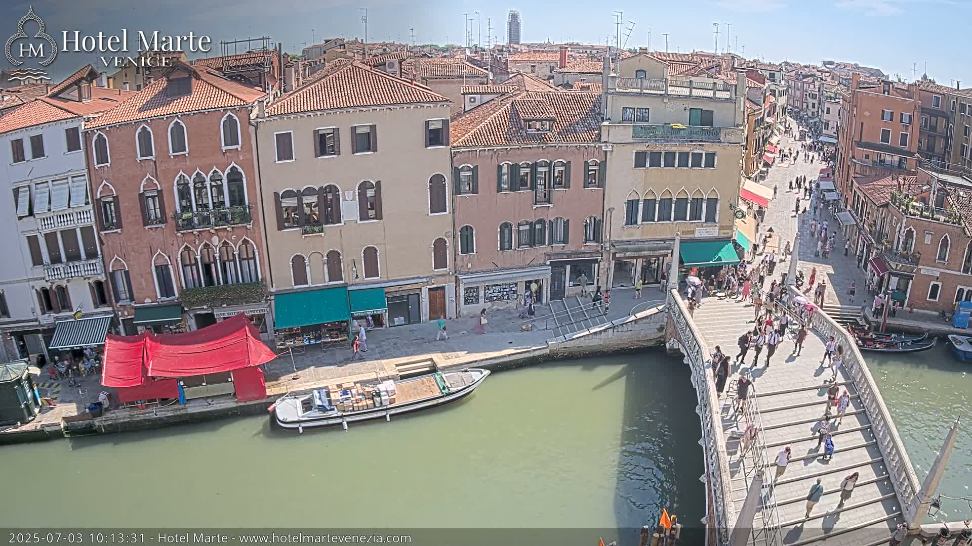 Venice , Ponte delle Guglie Bridge in Canal of Cannaregio - Venice, Veneto, Italy