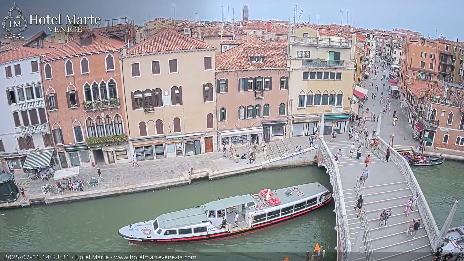Venice , Ponte delle Guglie Bridge in Canal of Cannaregio - Venice, Veneto, Italy