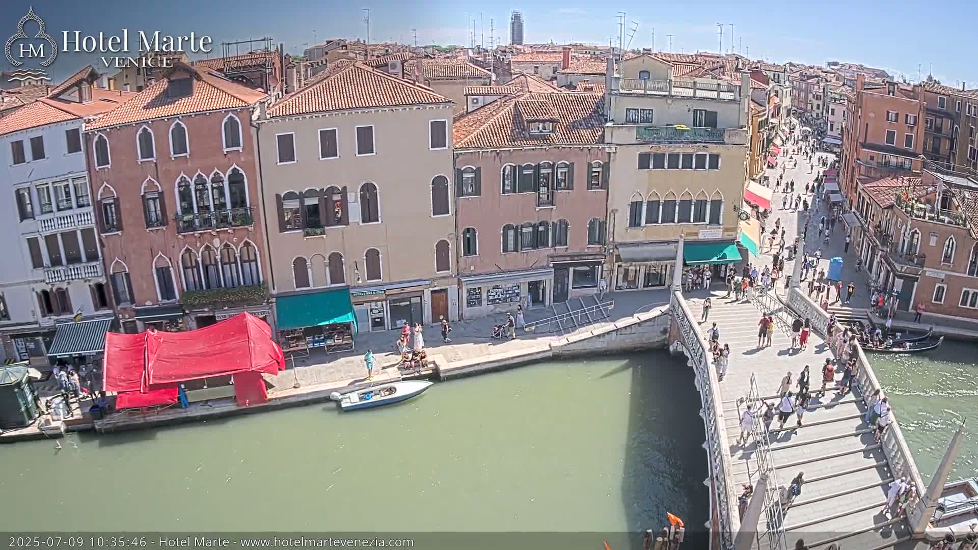 Venice , Ponte delle Guglie Bridge in Canal of Cannaregio - Venice, Veneto, Italy