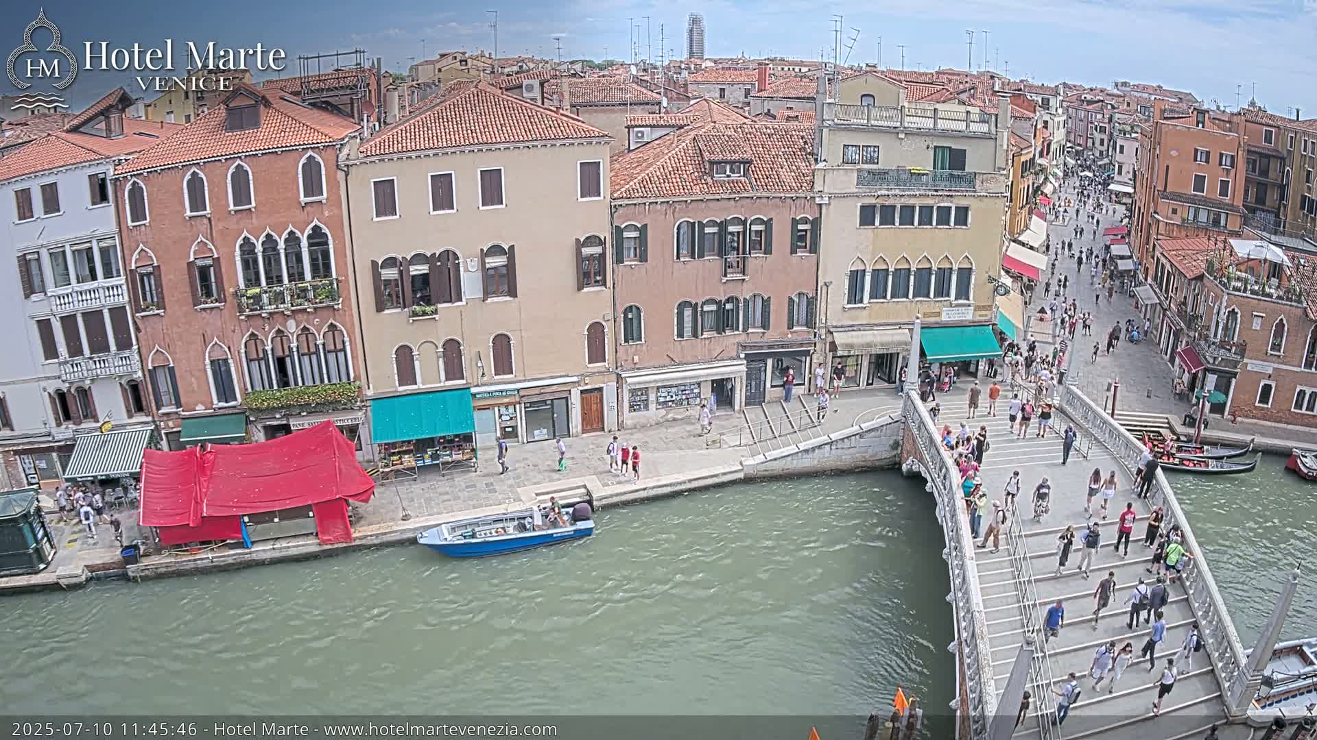 Venice , Ponte delle Guglie Bridge in Canal of Cannaregio - Venice, Veneto, Italy