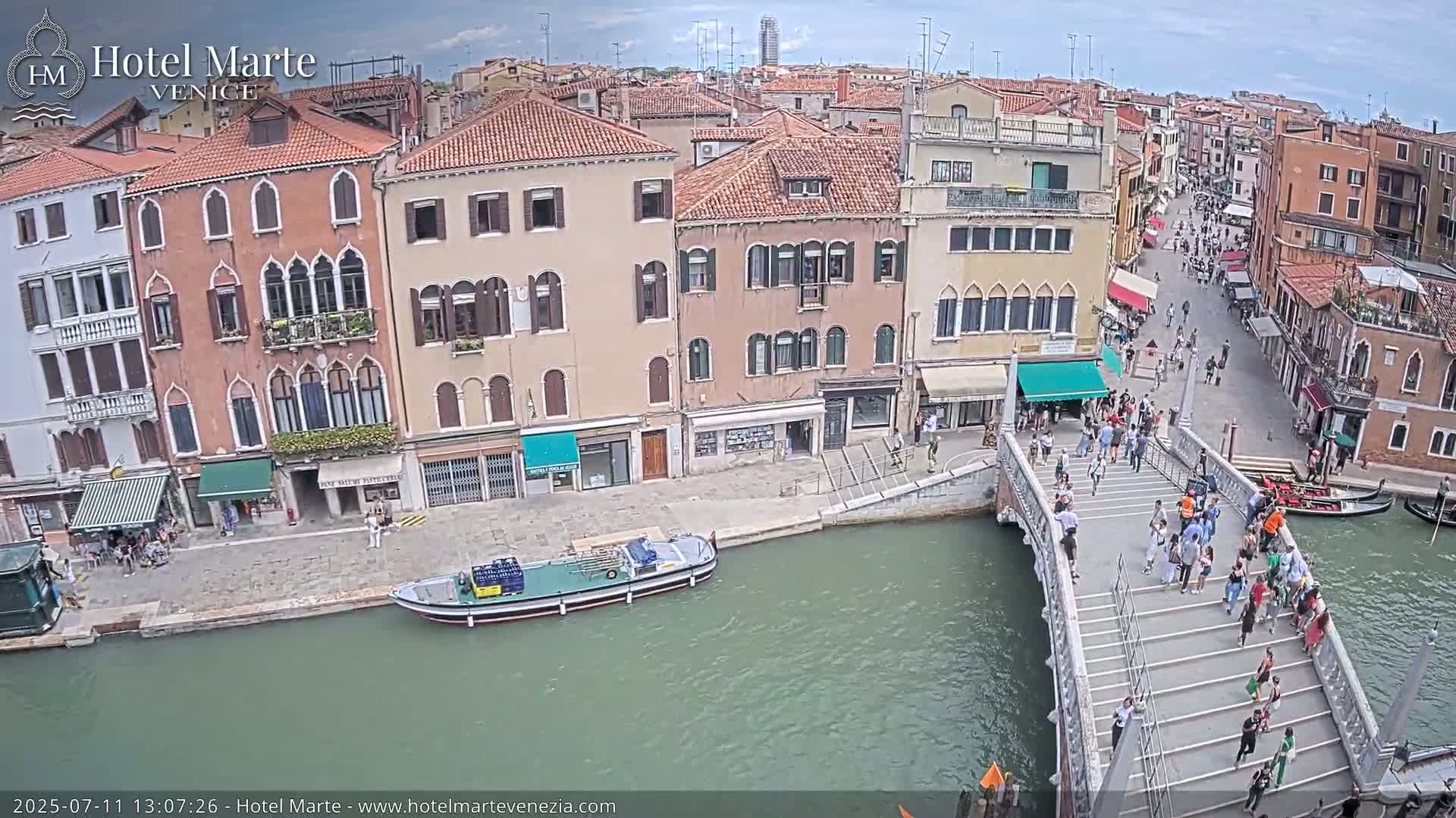 Venice , Ponte delle Guglie Bridge in Canal of Cannaregio - Venice, Veneto, Italy