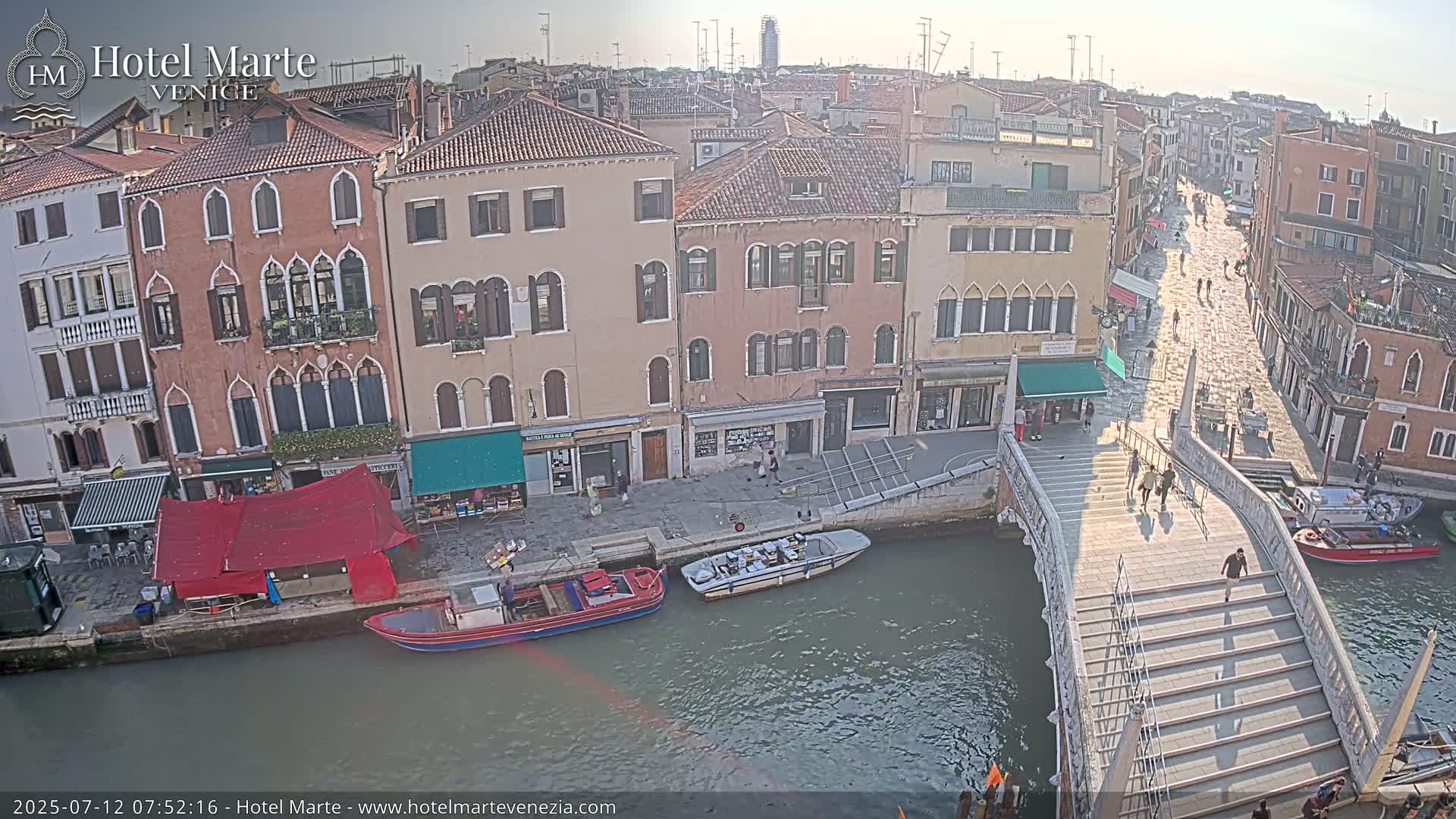 Venice , Ponte delle Guglie Bridge in Canal of Cannaregio - Venice, Veneto, Italy
