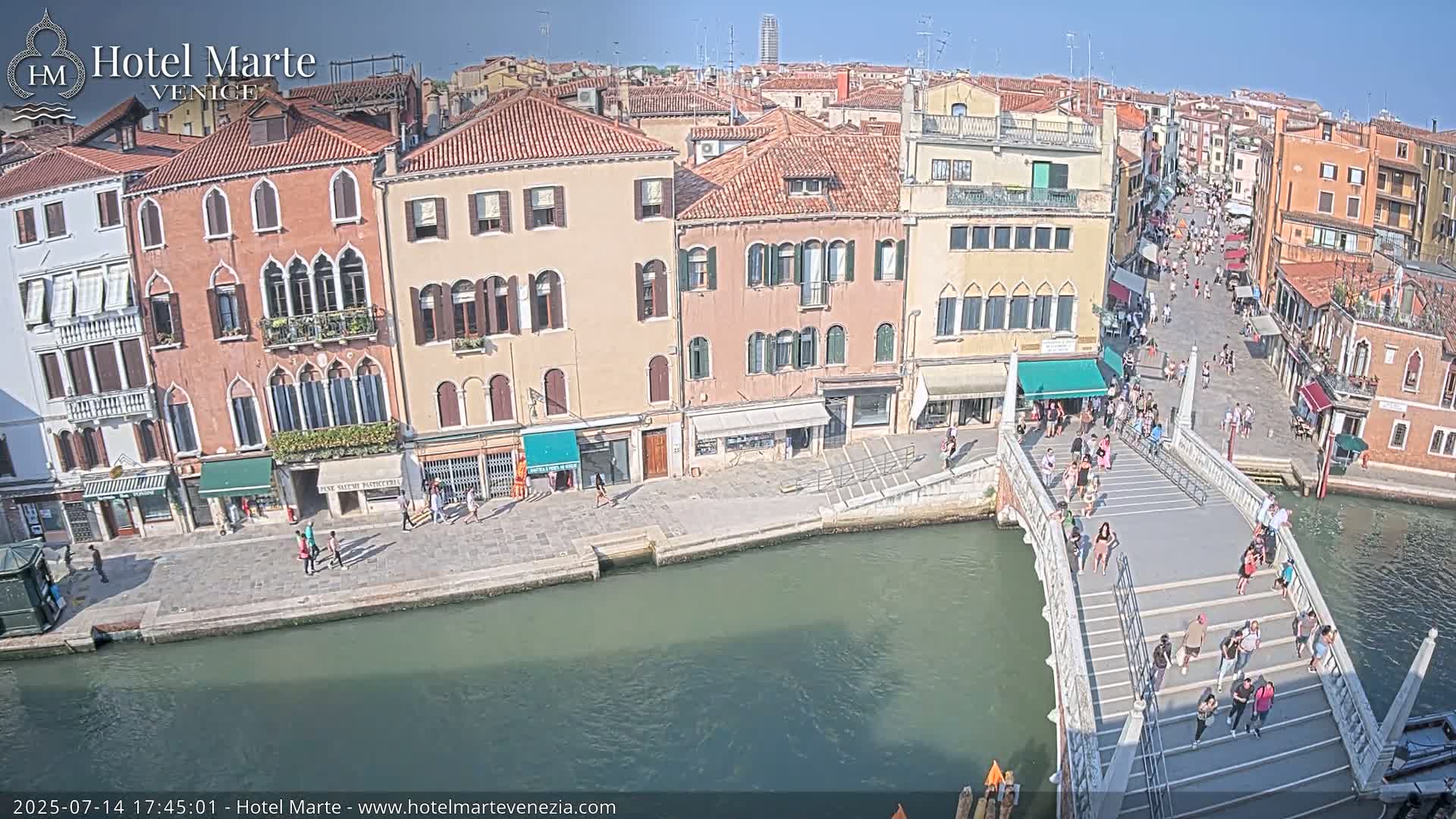 Venice , Ponte delle Guglie Bridge in Canal of Cannaregio - Venice, Veneto, Italy