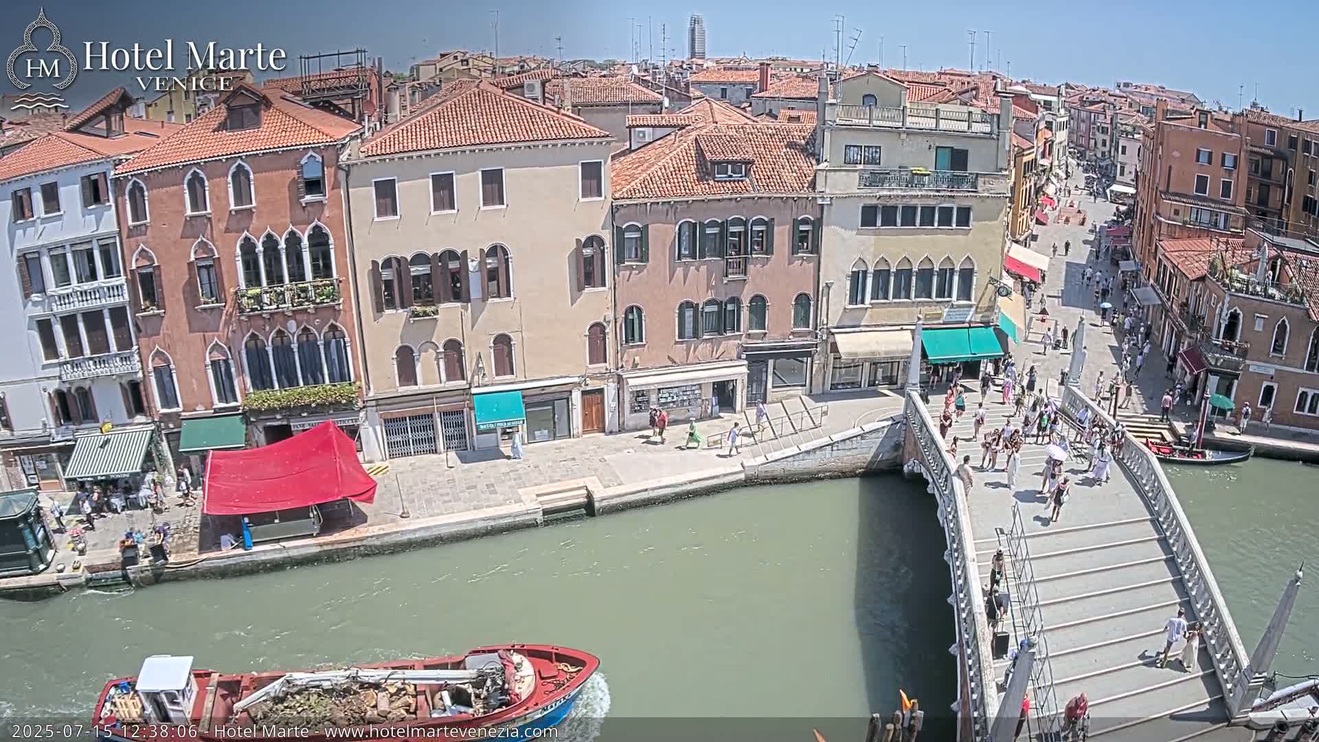 Venice , Ponte delle Guglie Bridge in Canal of Cannaregio - Venice, Veneto, Italy