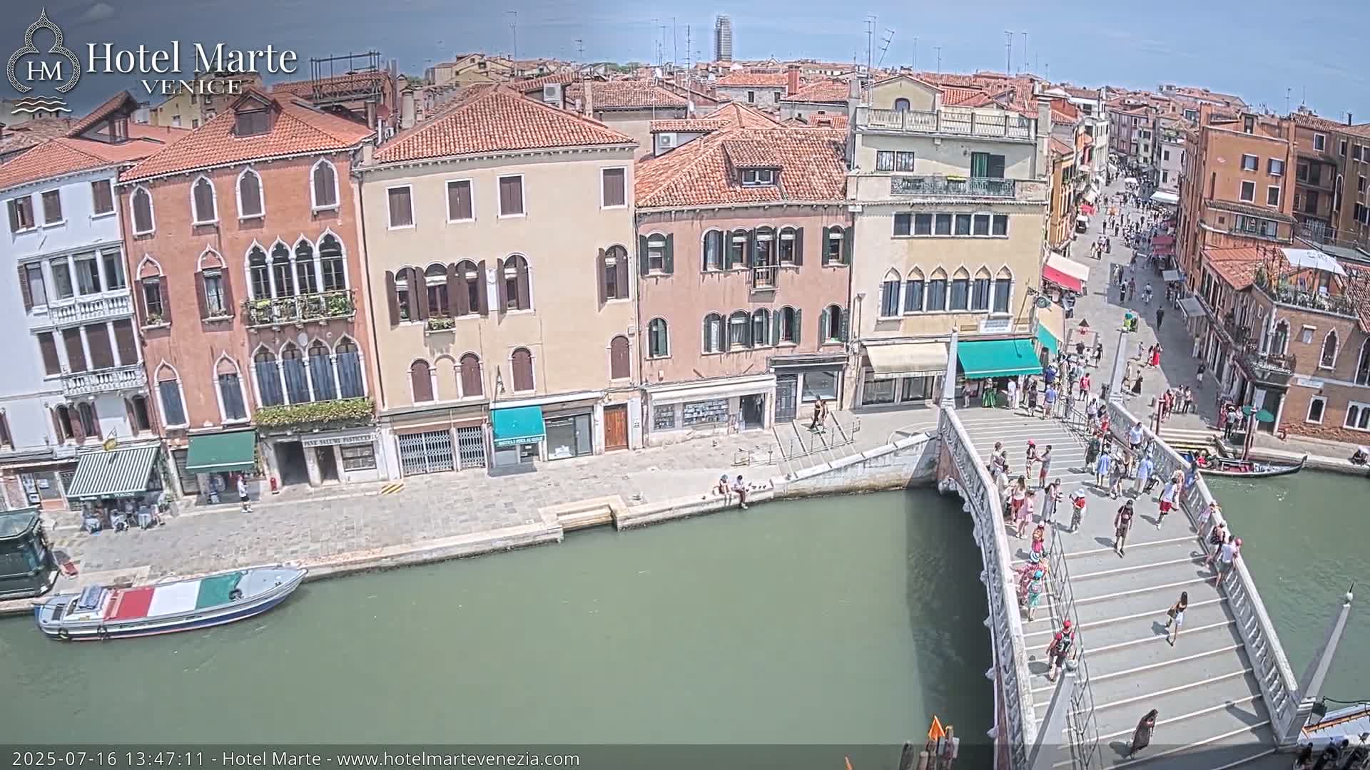 Venice , Ponte delle Guglie Bridge in Canal of Cannaregio - Venice, Veneto, Italy