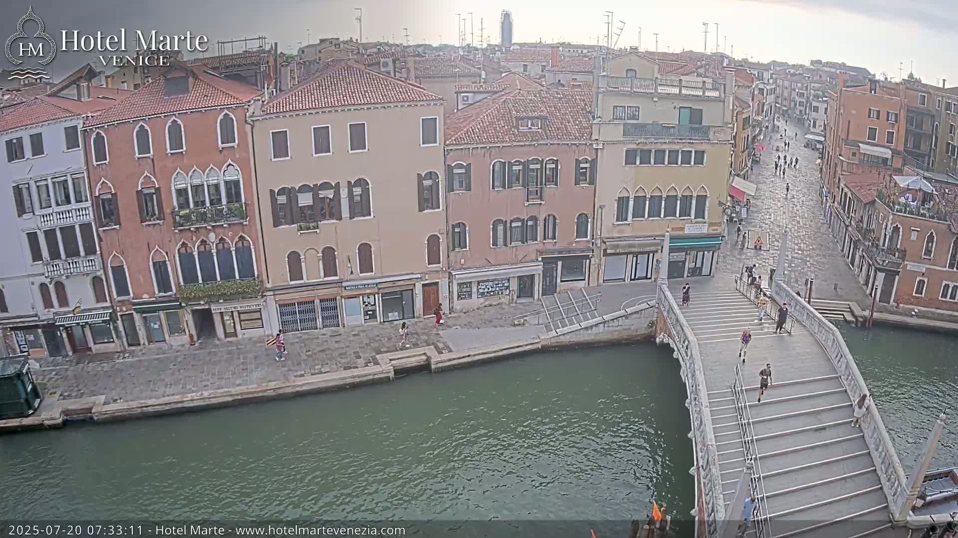 Venice , Ponte delle Guglie Bridge in Canal of Cannaregio - Venice, Veneto, Italy