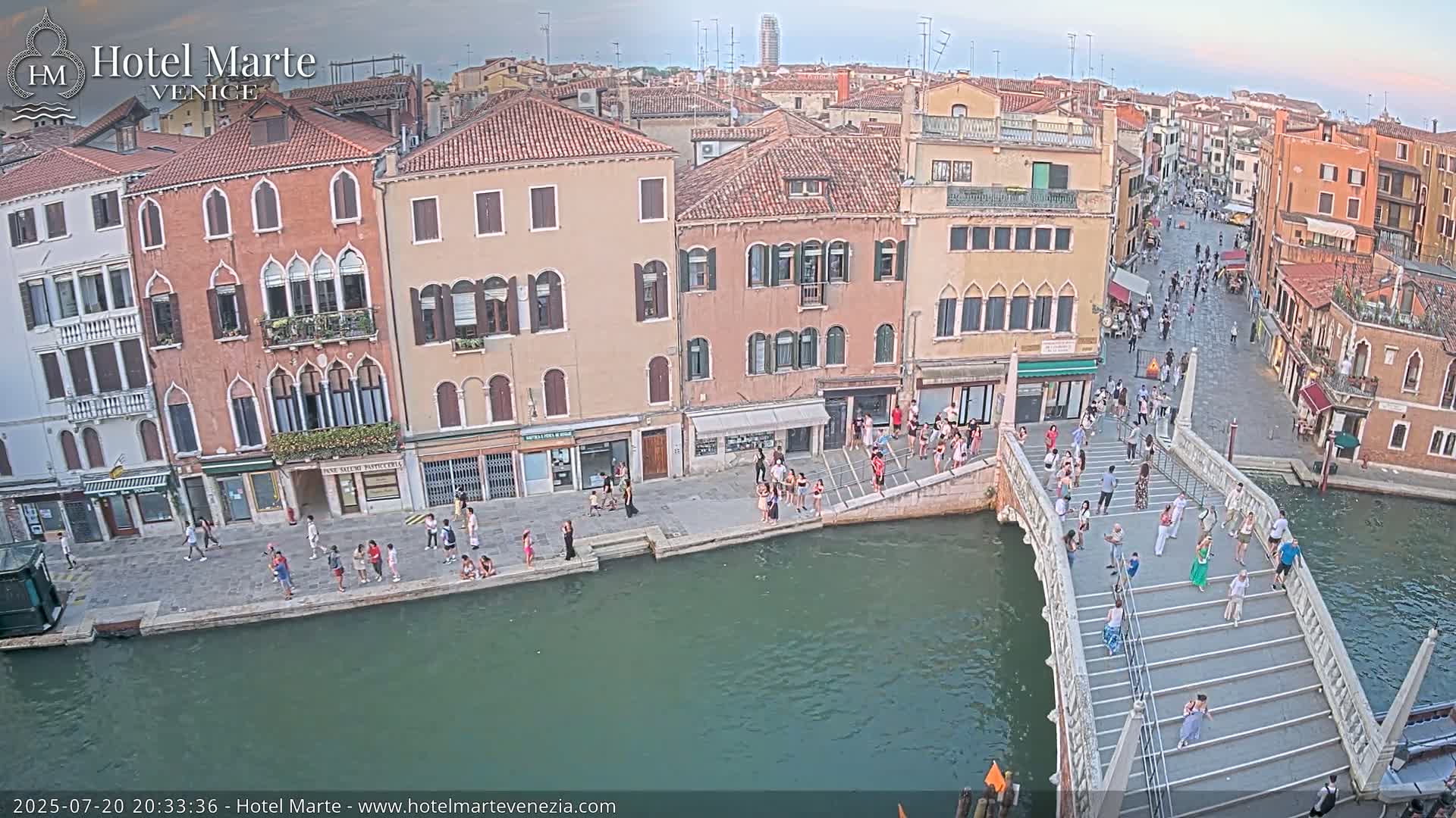 Venice , Ponte delle Guglie Bridge in Canal of Cannaregio - Venice, Veneto, Italy